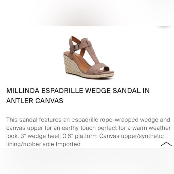 Lucky Brand Millinda Pink Espadrille T Strap Wedge Sandal in Antler Canvas - Picture 3 of 16